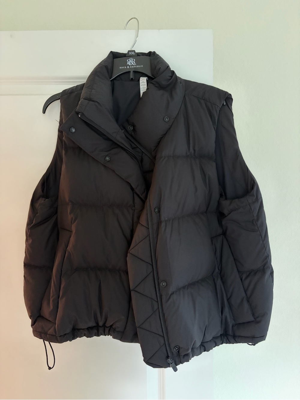 Lululemon wunder puff crop vest black size 12